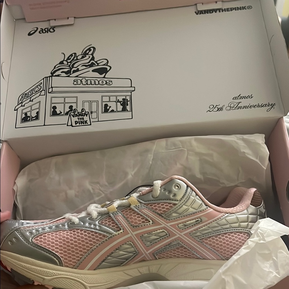 Asics Pink and Gray Performance Sneakers